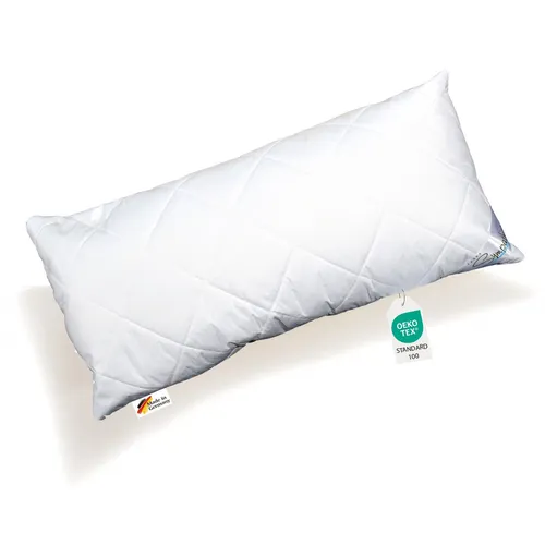 Sympathica Kunstfaserkopfkissen Klima Plus - Thermoregulierendes Allergiker-Kissen (40x80 cm) mit Mikrokapseln, ideal für Seitenschläfer, Rückenschläfer und Bauchschläfer, sorgt für angenehmen Schlaf ohne übermäßiges Schwitzen.