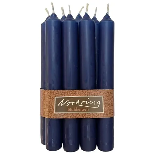 Nordring 8 Stabkerzen nachtblau 2,2 x 18 cm hoch in blau von Nordring