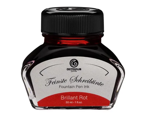 OCTOPUS Fluids Füllhaltertinte, Schreibtinte im Tintenglas Brillant Rot 30ml Tintenglas (0-tlg)