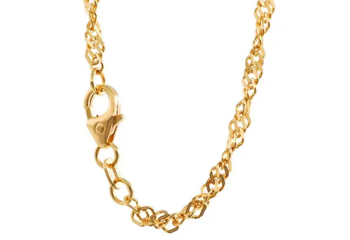HOPLO Goldkette Goldkette Singapurkette Länge 50cm - Breite 2,4mm - 585-14 Karat Gold, Made in Germany