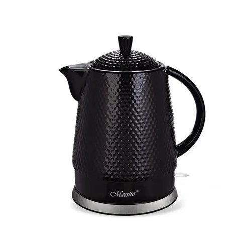 Maestro MR-069 Wasserkocher 1,5 l 1500 W Schwarz - Eleganter Wasserkocher mit 1,5 l Kapazität und 1500 W Leistung. Ideal für schnelles Erhitzen und stilvolle Küchenausstattung.