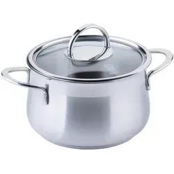 Chefkoch+Fackelmann Kochtopf Chefkoch, 1,5 L - Backofengeeignet - Töpfe: Hochwertiger Kochtopf aus Metall in Silber, ideal für vielseitiges Kochen und backofengeeignet für kreative Rezepte.