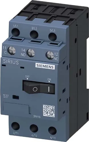 Siemens 3RV1611-1AG14 Leistungsschalter 1,4A 3-polig - Elektrotechnik & Automatisierung – Zuverlässiger Motorschutz mit hoher Schaltleistung von 50 kA, ideal für industrielle Anwendungen und kompakte Schaltschränke.