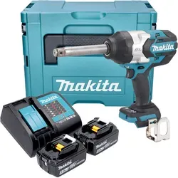 Makita DTW 1005 STJ Akku Schlagschrauber 18 V - Schlagschrauber mit 1360 Nm Drehmoment, bürstenlosem Motor für lange Lebensdauer, inklusive 2x 5,0 Ah Akku und Ladegerät, ideal für professionelle Anwendungen.