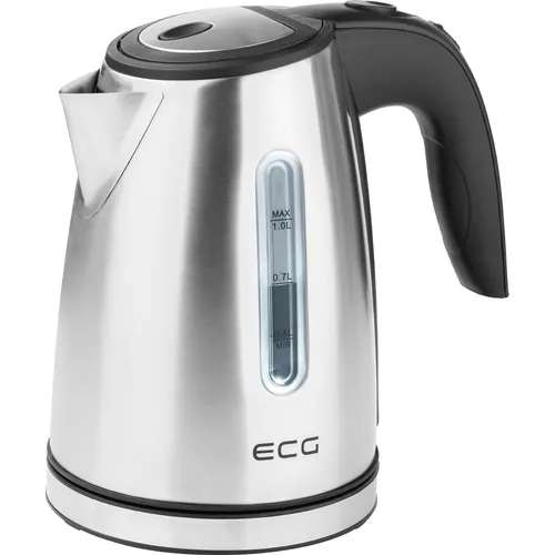 ECG RK 1050 Edelstahl Wasserkocher, 1.0 Liter – Leistungsstarker Wasserkocher mit Filter - Wasserkocher (1,0 l) mit 1500 W Leistung, abnehmbarem Filter und Schutz gegen Trockengehen – ideal für schnellen Tee oder Kaffee.
