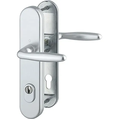 HOPPE 3903037 Sicherheits-Drückergarnitur Verona in silber von HOPPE