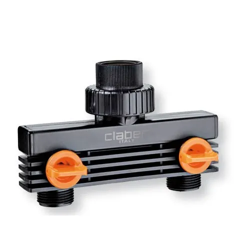 Zweifach Wasserhahn Anschluss Claber RAINJET, Modell 91589