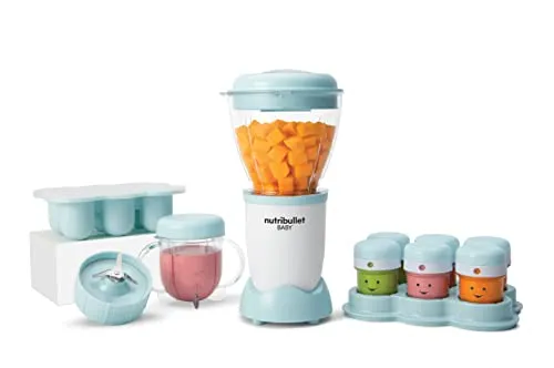 nutribullet Baby Mixer für Babynahrung - Standmixer für gesunde Babynahrung: Einfach selbstgemacht mit 200 Watt Leistung, inklusive 6 Gläschen und Gefrierschale für einfache Portionierung und Aufbewahrung.