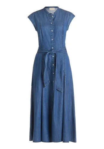 Cartoon Maxikleid Kurzarm 36 - Stilvolles Denim-Design - Elegantes Maxikleid in Middle Blue Denim, ideal für die warme Jahreszeit. Der bequeme Schnitt und die hochwertige Lyocell-Mischung sorgen für angenehmen Tragekomfort.