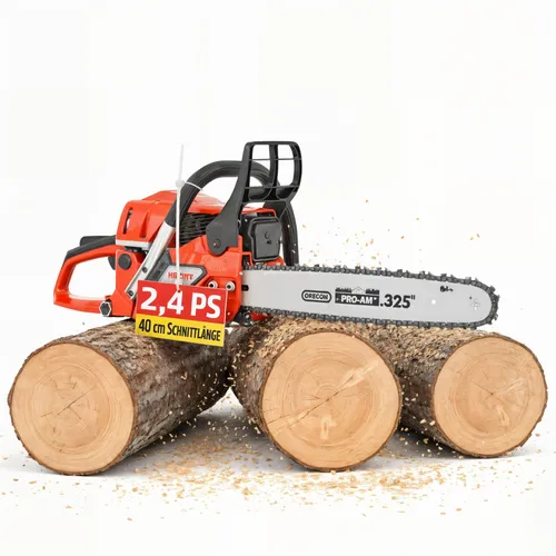 HECHT Benzin Kettensäge 2,4 PS mit 40 cm Schnittlänge