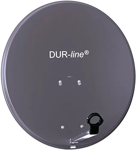 DUR-line MDA 60cm Anthrazit - Aluminium Satellitenschüssel - SAT-Antenne mit 60 cm Durchmesser, hochleistungsfähigem Aluminium-Reflektor für besten Empfang auch bei schlechtem Wetter. Ideal für Digital-TV, Camping und Full HD.