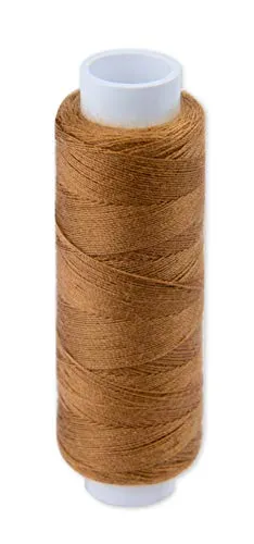 Starker Nähfaden aus Polyester für Profis von Pasmanta, Feinste Spulen, Universeller Mehrzweckgarn fürs Hand- und Maschinennähen, Rolle: 200 m, von Pasmanta seit 1953 (5607 - Hellbraun)