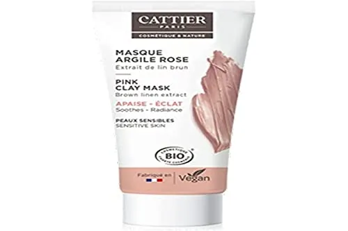 Cattier Mini-Maske aus rosa Ton – für empfindliche Haut – 30 ml, weich, feuchtigkeitsspendend