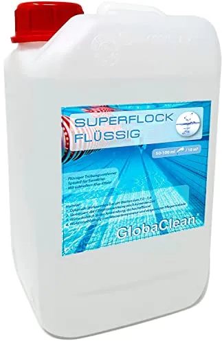 GlobaClean 3 L Superflock flüssig für Pool und Schwimmbad - Flockungsmittel Hochkonzentrat - Sandfilter Flockmittel für kristallklares Poolwasser