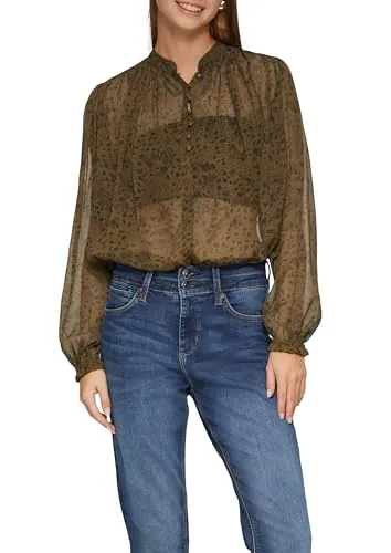 Q/S by s.Oliver Damen 2149904 Bluse, Green 78A2, 34