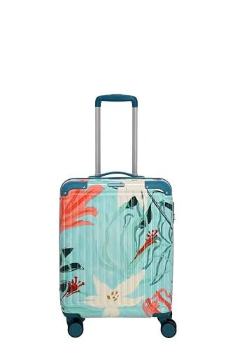 Travelite Cruise 4-Rollen Trolley 55 cm - Türkise Lilie, ABS-Hartschale und cleveres Design für unbeschwertes Reisen