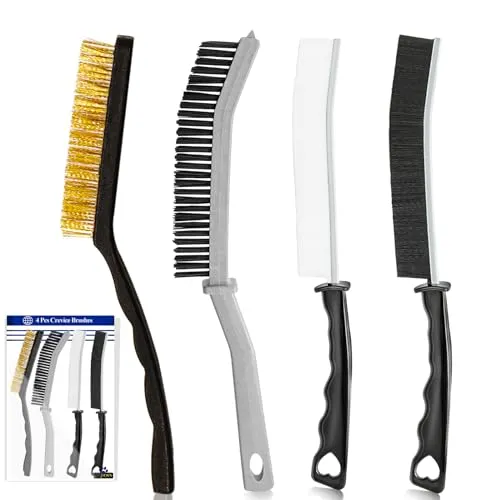 Stück Fugenreinigungsbürsten, Mehrzweck-Reinigungsbürsten, Fugenreinigungsbürsten mit steifen Borsten, Eckenreinigungsbürsten, Fensterfalz-, Küchen- und Badezimmerreinigungsbürsten (4 PCS) 4