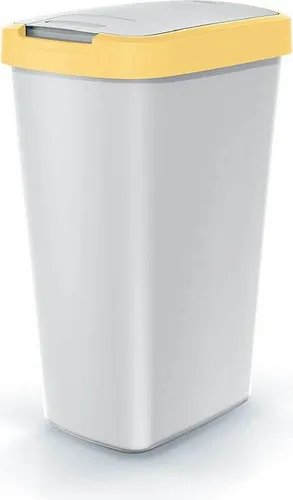 Abfalleimer mit gelbem Deckel 45L