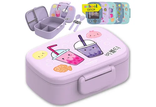 BEARFOOT Lunchbox Brotdose für Kinder in lila von bearfoot