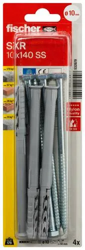 Fischer 532679 SXR 10 x 140 SS K NV Langschaftdübel 140mm 1 Set