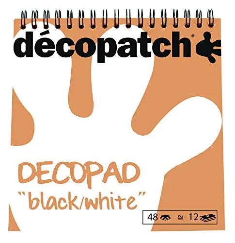 Décopatch Papierblock Decopad Black and White 48 Blatt