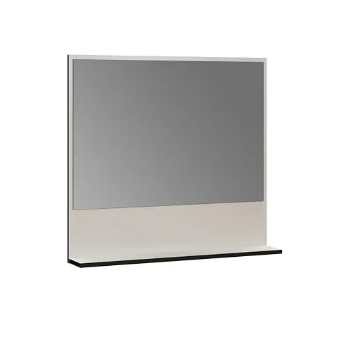 trendteam smart living - PureBliss Wandspiegel in Kashmir Hellgrau - Dekorativer Wandspiegel mit 80 cm Ablagefläche, ideal für ein aufgeräumtes Badezimmer. Modernes Design kombiniert mit funktionalem Stauraum für Ihre Badutensilien.