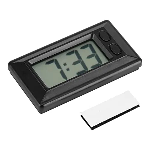 MAGT LCD Digitaluhr, Mini Auto Uhr Datum Zeit Kalender Anzeige Kleine Elektronische Uhr mit Kleben Auflage für Auto Armaturenbrett Schreibtisch