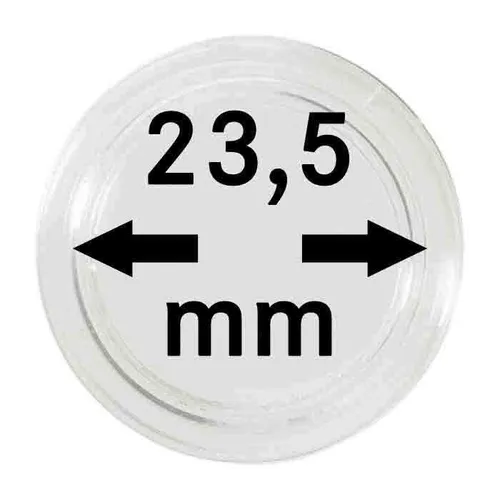 LINDNER Münzkapseln Münzenkapseln 23,5 mm 2250235P 5