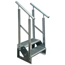 Kaminbau Mierzwa Außentreppe Premium Treppe Verzinkt mit Geländer oder ohne