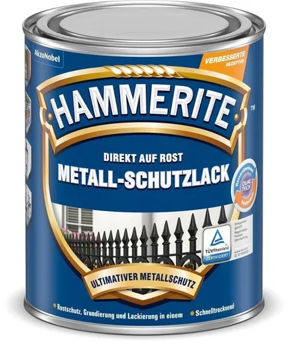 Hammerite Metallschutzlack Glänzend, Blau, 750 ml - Metallfarben, direkt auf Rost anwendbar, bietet 3in1 Schutz und hohe Witterungsbeständigkeit für langlebigen Rostschutz.