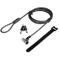 LogiLink Notebookschloss Noble Lock NBS012 - Fahrradschlösser, ideal zur Sicherung von Notebooks mit 360° drehbarem Schlosskopf und 2m Stahlseil für maximalen Schutz gegen Diebstahl.