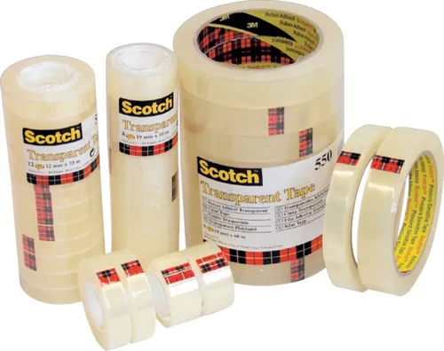 Scotch Klebefilm 550, transparent, 19 mm x 66 m, Folie