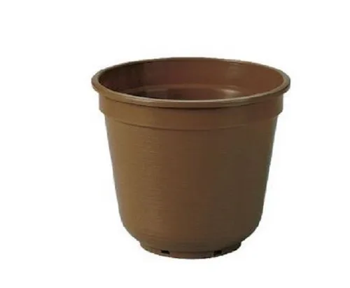 Pflanztopf, Blumentopf aus Kunststoff, 24 cm, 5,4 Liter, braun (1 Stück)