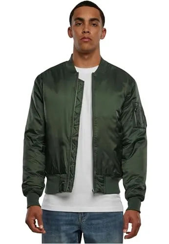 Urban Classics Herren Bomberjacke Basic Bomber Jacket TB861, 4XL in Oliv - Funktionsjacken aus robusten Materialien für Langlebigkeit und einen coolen Look, ideal für Freizeit und lässige Outfits.