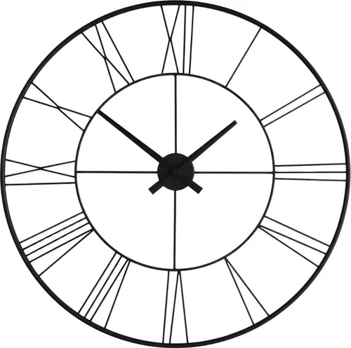 Industriestil Wanduhr ARATIO, Ø 70 cm in schwarz von EDAXO