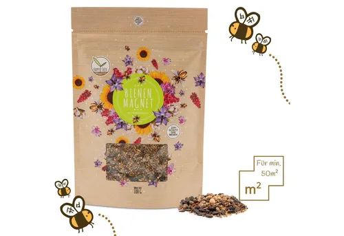 HappySeed Blumensamen Blumenwiese Samen für eine bunte Bienenweide - Farben. Wildblumensamen, 0.1 kg, Bienenfreundlich