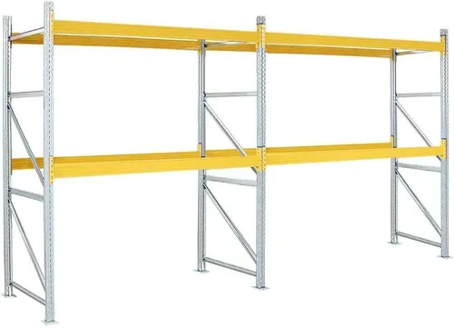 BRB-Lagertechnik Schwerlastregal Palettenregal, erweiterbar 5710x1100x3000 mm - Schwerlastregal für bis zu 18 Europaletten, stabil und einfach montierbar durch praktisches Stecksystem, ideal für effiziente Lagerorganisation.