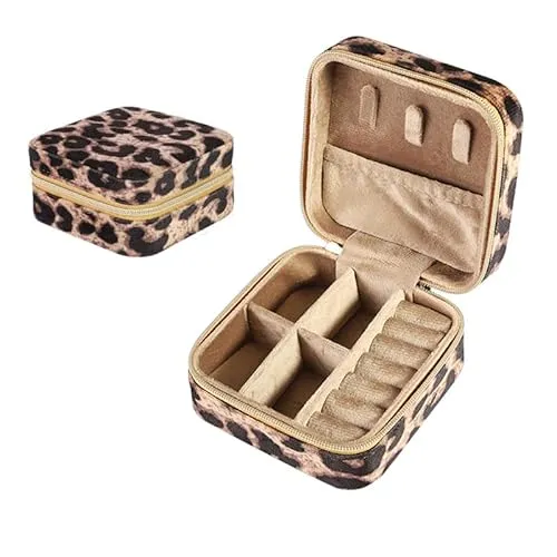 BSLVWG Schmuck-Box, Kleine Reise Organiser für Halskette, Ohrringe, Armbänder, Ringe