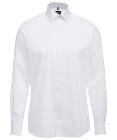 OLYMP Herren Hemd LEVEL 5 BODY FIT mit extralangen Ärmeln - Herrenhemd in Weiß mit extra langen Ärmeln (71,5 cm) für perfekten Tragekomfort. Aus 97% Baumwolle, figurbetonter Schnitt und sportliche Manschette.