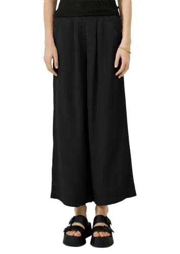 QS Culotte Hose Leinenmix schwarz 44