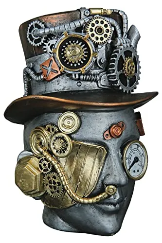 Casablanca Steampunk Poly Skulptur Female H=20cm - Figuren & Skulpturen, elegante Kunstharz-Skulptur im Steampunk-Stil, perfekt für kreative Wohnräume.