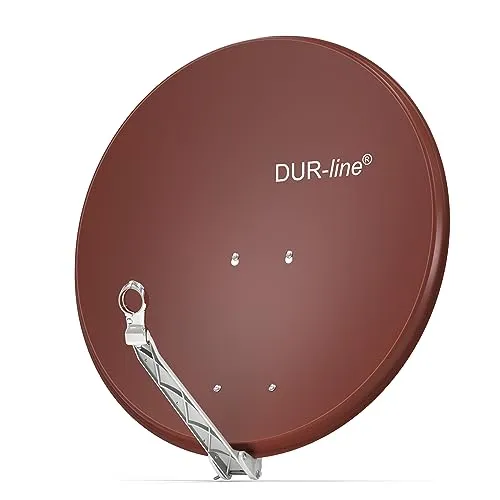 DUR-line Select 80cm Satellitenschüssel - Überwachungskameras - Hochwertige Satellitenschüssel mit rostfreiem Aluminium-Reflektor, sturmsicher und einfach zu installieren für beste Bild- und Tonqualität.