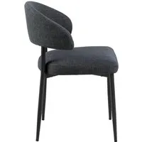 Mid.you Stuhl Dunkelgrau - Eleganter Stuhl aus 100% Textil, FSC Mix zertifiziert, ideal für umweltbewusste Einrichtung. Maße: 56x77x55 cm.