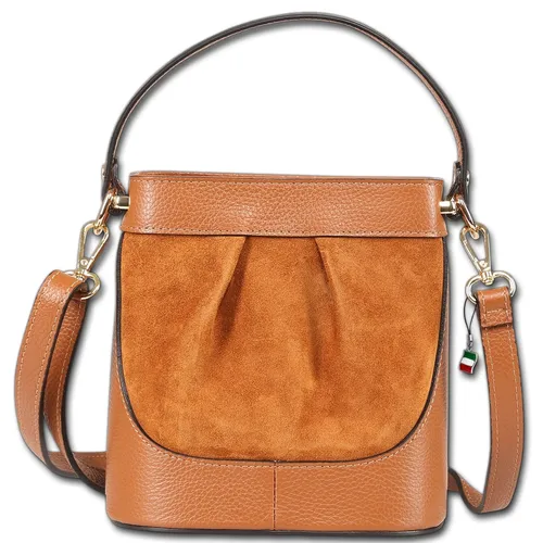 Florence Damen Umhängetasche aus Leder in Hellbraun - Elegante Umhängetasche von Florence aus hochwertigem Leder, ca. 18,5 cm hoch. Flexibel tragbar mit abnehmbarem Schulterriemen und sicherem Reißverschluss. Ideal für stilbewusste Damen.