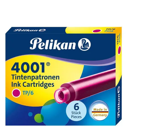 Pelikan 4001 TP/6 Tintenpatronen für Füller pink von Pelikan