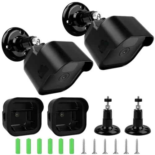 Kuvarix Wandhalterung für Blink Outdoor Kamera 4(4th Gen), 2 pcs Blink Outdoor 4 Halterung mit Ladegerät Port, 360° Verstellbare Wandhalterung, für Blink Outdoor 4 Generation/Blink 3.Generation Kamera