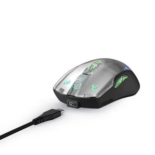 URAGE Reaper 515 Illuminated Maus - Schwarze Gaming-Maus mit RGB-Beleuchtung, ideal für präzises Spielen und komfortable Nutzung.