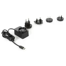 Kompaktes Ladegerät mit USB-Anschluss und Reiseadaptern