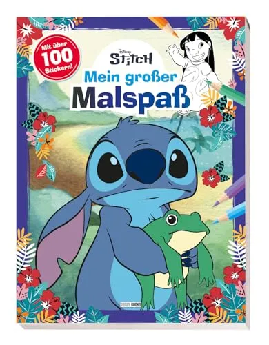 Disney Stitch: Mein großer Malspaß: Malblock (vierfarbig) mit über 100 Stickern!