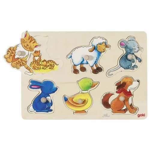 Steckpuzzle Holz goki Steck Puzzle Setzpuzzle Einlegepuzzle Kinderpuzzle NEU